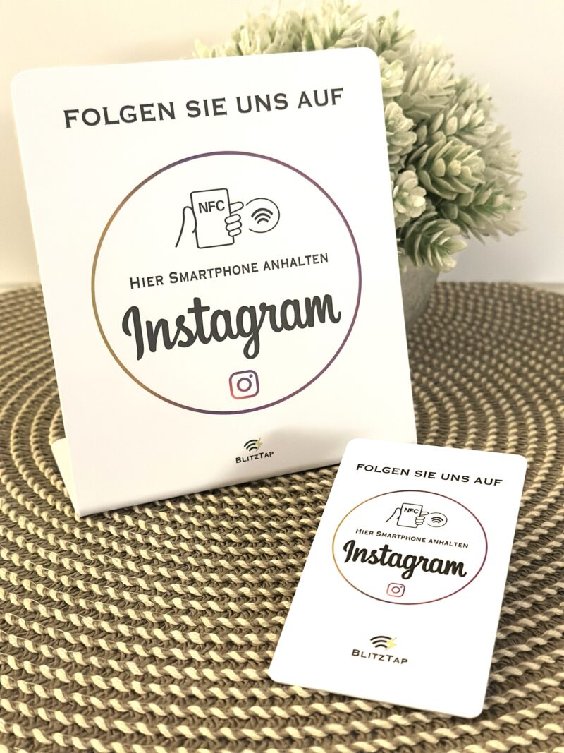 10 NFC INSTAGRAM AUFSTELLER +10 Karten Geschenkt