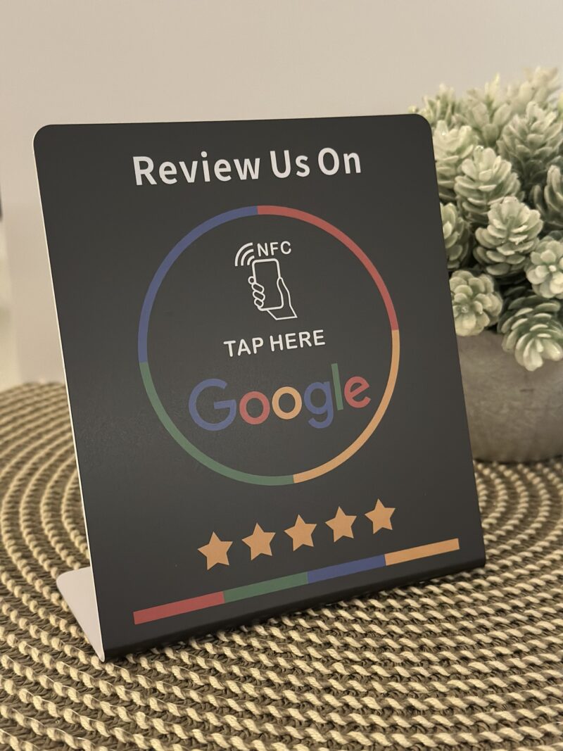 1 NFC GOOGLE AUFSTELLER SCHWARZ ENGLISCH